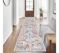 SHACOS Alfombra de Pasillo Larga Antideslizante 66 x 213 cm Alfombra de Corredor Pelo Corto Lavable a Máquina Alfombra Recibidor Entrada Interior Larga para Pasillo, Cocina, Dormitorio, Lavandería