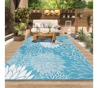 SHACOS Alfombra Exterior Grande 240x300cm Alfombra Terraza Patio Exterior Impermeable Reversible Alfombra de Camping Plegable y Portátil Alfombra de Plástico para Jardín, Terraza, Patio, Playa