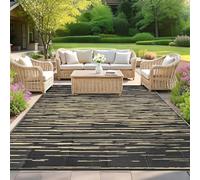 SHACOS Alfombra Exterior Terraza 240x300cm Alfombra Jardin Exterior de Plástico Alfombra Patio Exterior Impermeable Alfombra Exterior Reversible para Jardin Camping Picnic Piscina Playa