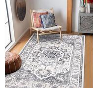 SHACOS Alfombra Lavable Grande Bohemia para Sala de Estar, Suave, Vintage, Antideslizante, de Pelo bajo, Envejecida, para Comedor, Entrada, Dormitorio (Color Azul, 150 x 200 cm)