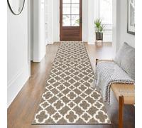 SHACOS Alfombra Pasillo Larga Marrón 60x240cm Alfombra Cocina Lavable Antideslizante Alfombra Moderna Pasillo Entrada Felpudo Pasillo Larga Alfombra Hall Entrada para Pasillo Cocina Puerta