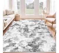 SHACOS Alfombra Salón 160x230cm, Abstracta Alfombra Habitacion Matrimonio Suave Antideslizante Alfombra de Área Moderna Pelo Corto para Sala de Estar, Dormitorio, Comedor, Gris
