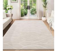 SHACOS Alfombra Salón Moderna Beige 160x230cm Alfombra Decorativa Habitación Motivo Geométrico Suave Antideslizante Interior para Sala de Estar, Dormitorio, Comedor