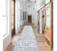 SHACOS Alfombras de Pasillo Larga Gris 60x305cm Alfombra Corredor Antideslizante Alfombra Cocina Absorbente Antimancha Lavable Alfombra de Área Larga Suave para Pasillo Entrada Cocina Lavanderia