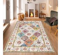SHACOS Felpudo Entrada Casa Colores 90x150cm Alfombra Pasillo Antideslizante Alfombra Cocina Lavable Absorbente Boho Alfombra de Área Vintage para Entrada, Pasillo, Cocina, Salón, Dormitorio