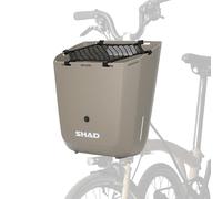 SHAD Bikes - Alforjas Bicicleta rígidas para Brompton 20L | Maleta rígida para Bicicleta Brompton | Bolsa para Brompton | Maleta Frontal Urbana Brompton | Alta Resistencia al Impacto (Florence Cream)