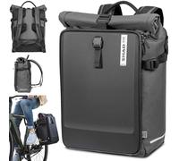 SHAD Bikes - Mochila alforja Bicicleta 22L Daily Pannier Backpack - Mochila portatil 17 Pulgadas Impermeable - Alforjas Bicicleta Trasera sostenibles - Mochila Oficina Hombre Mujer Urbana
