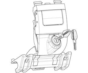 SHAD CERRADURA SH35 (D0B35200) -SH36 (D0B36200) Mecanismo de bloqueo
