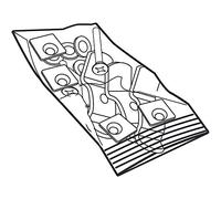 Shad D1B37BOR Tornillería Platina/Parrilla para Baúl Sh37, Negro