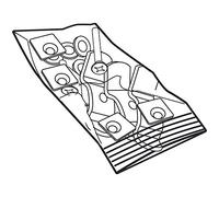 Shad D1B40BOR Tornillería Parrilla Baúl Sh40, Negro