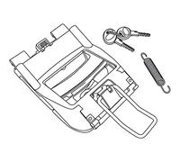 Shad D1B45MAR Recambio Maneta de Cerradura de Baúl Sh45, Plata