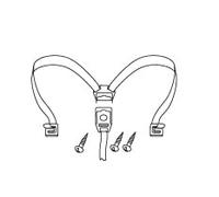 Shad D1B50CGR Recambio de Cierre, Gomas Interiores y Tira para Baúl Sh50, Plata