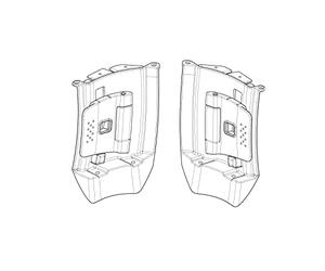 SHAD - D1B59MEALR/214 : Recambio manetas sistema expandible baul SH59X