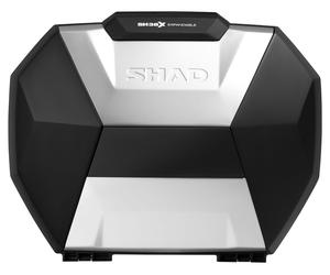 Shad Maletas laterales SH38X ampliables alu. AMPLIABLE NEGRO/PLATA
