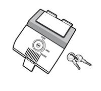 Shad D1B482MAR Recambio Sistema de Cierre de Baúl Sh48, Gris