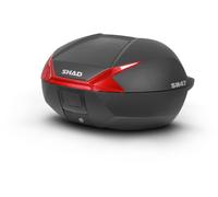 SHAD SH47 Red Topcase, negro