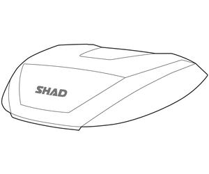 SHAD TAPA COMPLETA CON EMBELLECEDOR ALUMINIO SH59X, tamaño 65 cm
