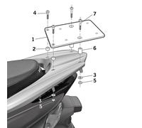 Shad H0VS12ST Soporte de Baúl para Honda Vision 125, Negro