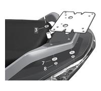 Shad D0S310ST Soporte de Baúl para Daelim S3 250, Negro