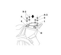 Shad W0R16T Soporte de Baúl para BMW R1150Rt, Negro