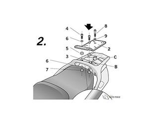 Shad Y0FJ31ST Soporte de Baúl para Yamaha Fjr 1300, Negro