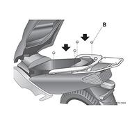 Shad Y0T51T Soporte de Baúl para Yamaha T-MAX XP 500, Negro