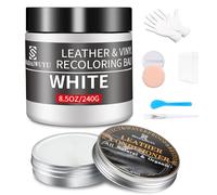 SHADAIWUYU Blanco Reparador Cuero con 100ml Cuidado de Cuero,Cuero Liquido Reparador Pintura para Cuero para Reparar el Desgaste y Las Marcas en Sofás,Vinilo,Asientos de Automóvil y Zapatos de Cuero