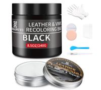 SHADAIWUYU Negro Reparador Cuero con 100ml Cuidado de Cuero,Cuero Liquido Reparador Pintura para Cuero para Reparar el Desgaste y Las Marcas en Sofás,Vinilo,Asientos de Automóvil y Zapatos de Cuero