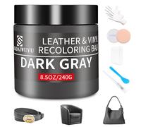 SHADAIWUYU Reparador Cuero,240g Cuero Liquido Reparador Gris Oscuro Pintura para Cuero para Reparar el Desgaste y Las Marcas en Sofás, Muebles de Vinilo, Asientos de Automóvil y Zapatos de Cuero