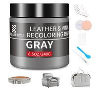 SHADAIWUYU Reparador Cuero,240g Cuero Liquido Reparador Gris Pintura para Cuero para Reparar el Desgaste y Las Marcas en Sofás, Muebles de Vinilo, Asientos de Automóvil y Zapatos de Cuero
