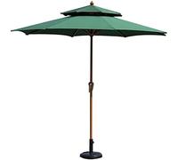 Shade Parasols Round Portable Parasol Suitable Outdoor Terrace Garden Market Table Umbrella Double-Top Windproof and UV-Proof Umbr