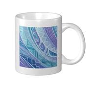 Shades of Turquoise and Purple - Taza de cerámica elegante, taza de café para agua y oficina en casa, 325 ml