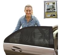 shadesox Universal Coche Ventana Sun Shade - Protege tu bebé y niños Mayores, Entre el Sol, Encaja en Cualquier Coche. (2 Pieza).