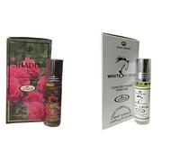 Shadha & White Horse Concentrated Perfume Oil Pack of 2 | Long-Lasting Alcohol-Free Attar for Men & Women | 6ml Each Roll-On