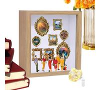 Shadow Box Display Case - Shadows Box Frames 9.84x9.84 Inches , Keepsake Museum Silhouette Case | For Family Friends Birthday Holiday Housewarming Wedding Graduation Retirement Travel