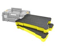 Shadow Foam Insertos de espuma TSTAK/ProStack [paquete doble amarillo de 50 mm] Insertos de espuma fáciles de despegar para cajas DeWalt TSTAK y Stanley ProStack