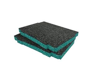 Shadow Foam Makpac - Espuma personalizable para sistemas modulares Makita Makpac | Ideal para organizadores Lean, 5S, Kaizen y personalizados (30 mm, verde azulado)