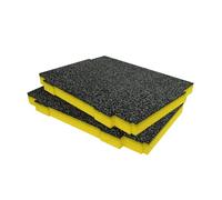 Shadow Foam Paquete de inserción compatible con sistemas modulares Makpac, espuma de corte y pelado para organización de cajas de herramientas (amarillo, 30 mm)