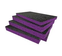 Shadow Foam Paquete de insertos hecho para Peli 1510 - Insertos de espuma para cortar y despegar para fundas Peli | Almacenamiento de cámara, organización de fotografía, color morado / 50 mm