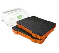 Shadow Foam T-LOC Systainer - Insertos de espuma (50 mm, 2 unidades), ajuste perfecto para sistemas modulares Festool, TANOS y Panasonic Systainer | Almacenamiento de herramientas eléctricas y