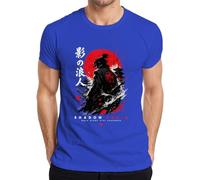 Shadow Ronin Samurai Katana Japan Warrior Y2K - Camiseta para hombre, azul, XXL