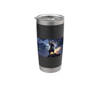 Shadow Samurai Warrior - Diseño artístico épico de espada japonesa Vaso térmico de acero inoxidable de doble pared