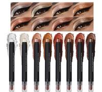 Shadow Stick Eyeshadow, Shimmer Matte Cream Eye Color 5.0in, Long-Lasting Waterproof Makeup Stick, Smooth Highlighter Pencil for Girls Women Daily Cosmetic Use, Smooth Texture
