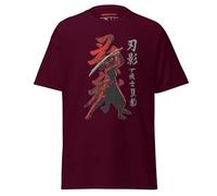 Shadow Warrior - Camiseta estética japonesa Samurai Shinobi para jugadores, diseño inspirado en Japón feudal para los fanáticos del universo Shadow Creed, rojo (Maroon), XL