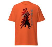 Shadow Warrior - Camiseta estética japonesa Samurai Shinobi para jugadores, diseño inspirado en Japón feudal para los fanáticos del universo Shadow Creed, naranja, S