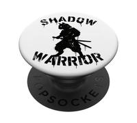 Shadow Warrior Ninja Cat Samurai Divertido Anime Japonés PopSockets PopGrip Adhesivo