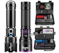 Shadowhawk S1476 Linternas LED Alta Potencia 1,000,000 Lúmenes + S1979 365nm Linterna Ultravioleta Con Lente De Filtro