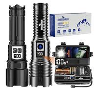 Shadowhawk S1695 Linternas LED Alta Potencia 1,000,000 Lúmenes + S1929 2-En-1 Linterna LED Alta Potencia Con Interruptor Doble