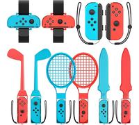 Shadowin Juego de Accesorios Deportivos Para Juegos Nintendo Switch/OLED, Kit de accesorios para Juegos Deportivos Switch, Juego de Accesorios para Juegos Deportivos Switch OLED (Rojo)