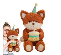 Shaersu Almohada de Felpa, Almohadas de Animales de Peluche para Adultos | Animal Relleno de Oso felino de 15 Pulgadas,Adorable Abrazando el Juguete Fox Touch cómodo para la decoración de la Sala de
